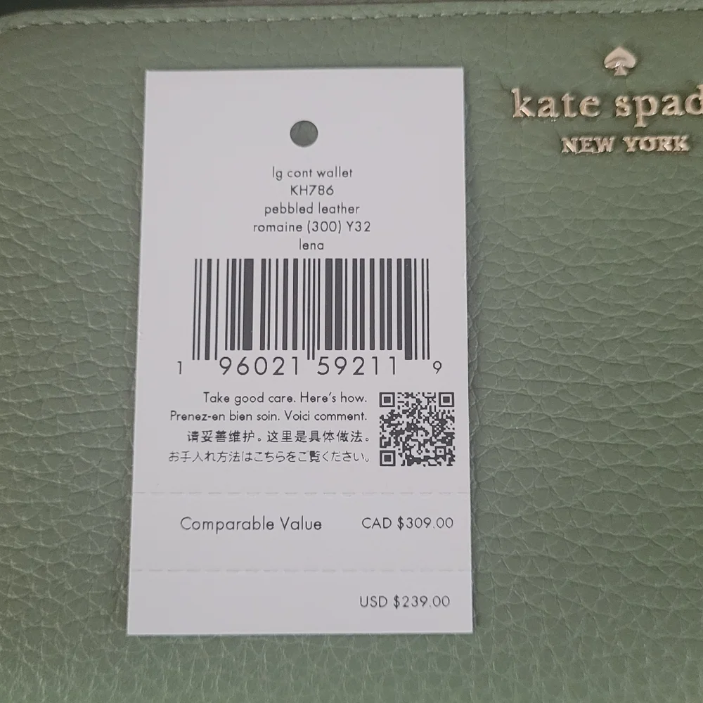 Kate Spade  Lena   Leather  Zip Around Continental Wallet - Picture 9 of 10